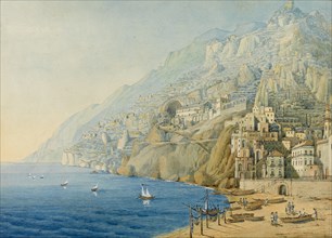 The Amalfi Coast, 1839. Creator: Mendelssohn Bartholdy, Felix (1809-1847).