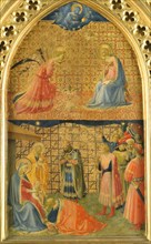 The Annunciation and The Adoration of the Magi, c. 1433-1434. Creator: Angelico, Fra Giovanni, da Fiesole (ca. 1400-1455).