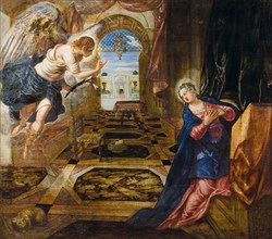 The Annunciation. Creator: Tintoretto, Jacopo (1518-1594).