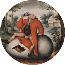 The Drunkard on an egg. Creator: Brueghel, Pieter, the Younger (1564-1638).