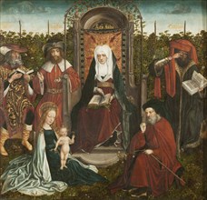 The Family of Saint Anne (Triptych, central panel), ca 1500-1510. Creator: Master of the Family of Saint Anne (active ca 1500-1510).