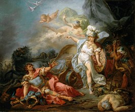 The Fight Between Mars and Minerva, ca 1771. Creator: David, Jacques Louis (1748-1825).