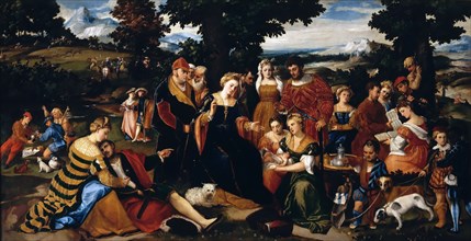The Finding of Moses, 1540-1545. Creator: Veronese (de' Pitati), Bonifacio (1487-1553).