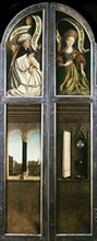 The Ghent Altarpiece. Adoration of the Mystic Lamb: Arched Window with a View..., 1432. Creator: Eyck, Jan van (1390-1441).