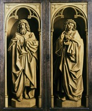 The Ghent Altarpiece. Adoration of the Mystic Lamb: John the Baptist and John the Evangelist, 1432. Creator: Eyck, Jan van (1390-1441).