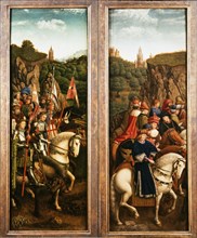 The Ghent Altarpiece. Adoration of the Mystic Lamb: Just Judges and the Knights of Christ, 1432. Creator: Eyck, Jan van (1390-1441).