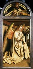 The Ghent Altarpiece. Adoration of the Mystic Lamb: The Archangel Gabriel, 1432. Creator: Eyck, Jan van (1390-1441).