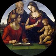 The Holy Family with Saint, c.1490-1495. Creator: Signorelli, Luca (ca 1441-1523).