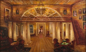 The Larin's house. Stage design for the opera Eugene Onegin by P. Tchaikovsky, 1944. Creator: Williams, Pyotr Vladimirovich (1902-1947).