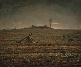 The Plain of Chailly with Harrow and Plough, 1862. Creator: Millet, Jean-François (1814-1875).