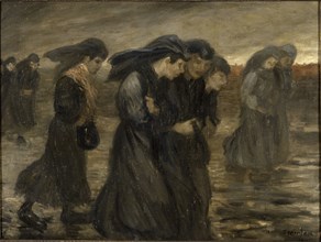 The return of the workers (La rentrée des ouvrières), 1903. Creator: Steinlen, Théophile Alexandre (1859-1923).