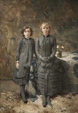 The sisters of the painter Schlobach, 1884. Creator: Rysselberghe, Théo van (1862-1926).