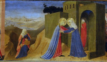 The Visitation. Predella of the Altarpiece The Annunciation, c. 1433-1434. Creator: Angelico, Fra Giovanni, da Fiesole (ca. 1400-1455).