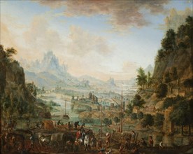 View of the banks of the Rhine. Creator: Kalraet (Calraet), Barend van (1649-1737).