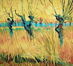 Willows at sunset, 1888. Creator: Gogh, Vincent, van (1853-1890).