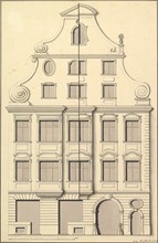 Drawing for the Street Elevation of a Town House, 1729. Creator: Andreas Schneidmann.