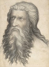 Head of a Bearded Man, 1360-80. Creator: Anon.