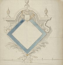 Epitaph with Lozenge-Shaped Panel, ca. 1683. Creator: Anon.