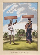 Mat-seller, in Malabar Cast, from Indian Trades and Castes, ca. 1840. Creator: Anon.