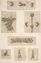 Sheet of Jewelry Designs, 17th century. Creator: Anon.