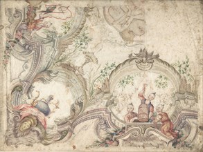 Design for a Ceiling Decoration with Chinoiseries, 1725-75. Creator: Anon.