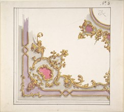 Design for a Ceiling Decoration, 1850-70. Creator: Anon.