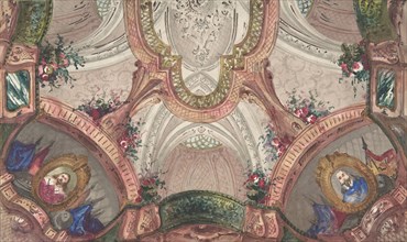 Design for a Painted Ceiling, 1800-1900. Creator: Anon.