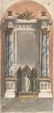 Design for an Altar with a Statue of the Virgin and Child., ca. 1831. Creator: Anon.