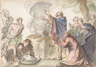 Sacrifice of Noah (?), 18th century. Creator: Anon.