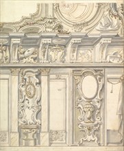 Design for Elevation for Elaborate Wall and Vault with the Savoya Arms, 1700-1780. Creator: Anon.