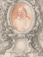 Oval Portrait of a Man in an Elaborate Frame with a Cartouche, ca. 1724. Creator: Antonino Grano.