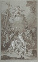The Conversion of St. Paul (recto); The Execution of the Prisoner (verso), 18th-early 19th century. Creator: Dominik Kindermann.