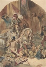 Massacre de Nesle (1472), 19th century. Creator: Edouard-Alexandre Odier.