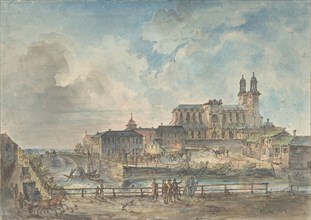 View of Uppsala cathedral from the North, 18th-early 19th century. Creator: Elias Martin.