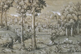 Imaginary Landscape, 1543. Creator: Hans Sebald Lautensack.