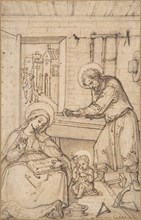 The Childhood of Christ, in the carpenter's shop, 1534-93. Creator: Attributed to Hans Bol.