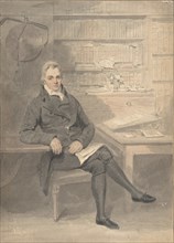 Portrait of a Man, Seated in Front of a Writing Desk, 1795-1800. Creator: Henry Edridge.