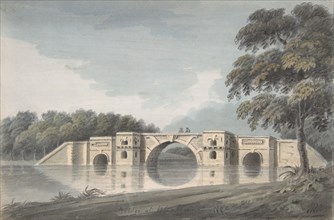 Bridge at Blenheim Palace (recto); York Cathedral (verso), 18th-19th century. Creator: Hubert Cornish.