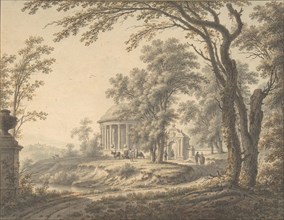 Idyllic Landscape with Temple, 1770. Creator: Johann Heinrich Muntz.