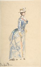 Woman Dressed in Blue, 19th century. Creator: John-Lewis Brown.