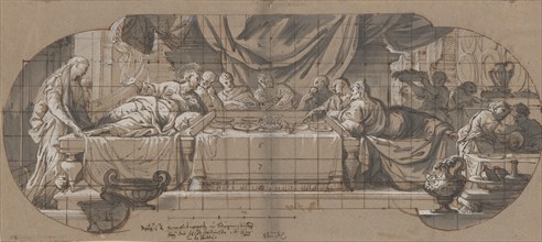 Feast in the House of Simon, 1699 or before. Creator: Melchior Steidl.