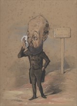Caricature of Henri Mürger, 1849-61. Creator: Nadar.