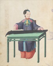 Musician playing Guqin (?? ), late 18th century. Creator: Unknown.