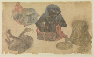 Four Captive Demons, 1470-1500. Creator: Unknown.