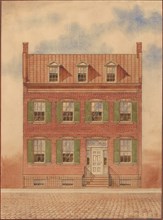 Architectural Drawing of an Early Nineteenth-Century Brick House, New York, . Creator: Unknown.