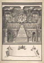 Memorial Decoration for the Interior of a Building to Honor the Deceased Ernst Ludwig,1725,1702-36. Creator: Alessandro Rossini.