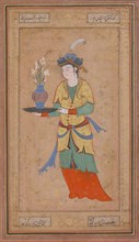 Woman with Vase of Lilies, second half 16th century. Creator: Unknown.
