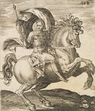 Sergius Galba from Twelve Caesars on Horseback, c1565-1587. Creator: Abraham de Bruyn.