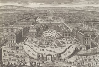Vue generale du chateau de Versailles, 1680s., 1680s. Creator: Adam Perelle.