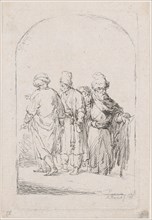Group of four standing men in oriental costume, 1795. Creator: Adam von Bartsch.